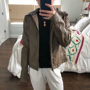 Jack Taupe Leather Jacket
